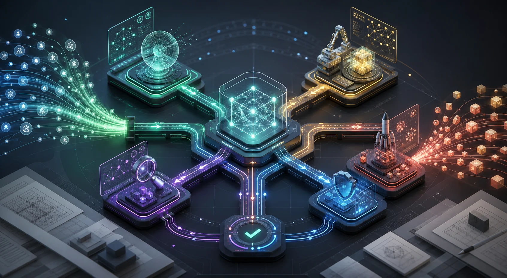 ClawForge 多 Agent AI 架构视觉图